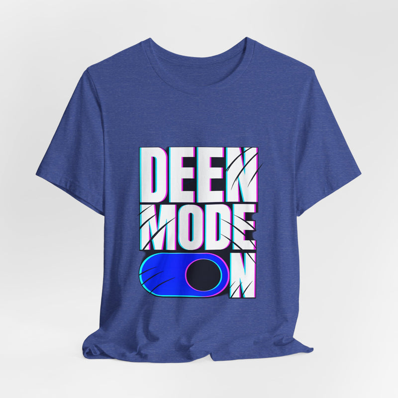 Deen Mode Tee — Arabic Streetwear Graphic T-Shirt | Amanihaus