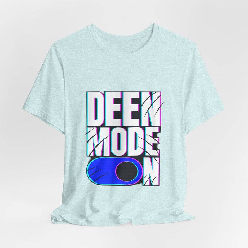 Deen Mode Tee — Arabic Streetwear Graphic T-Shirt | Amanihaus