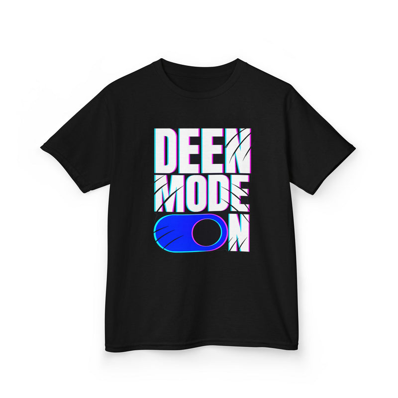 Deen Mode Kids Tee — Islamic Streetwear Graphic T-Shirt for Kids | Amanihaus