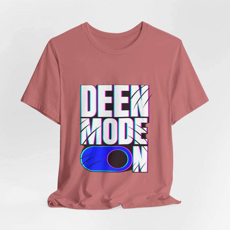 Deen Mode Tee — Arabic Streetwear Graphic T-Shirt | Amanihaus