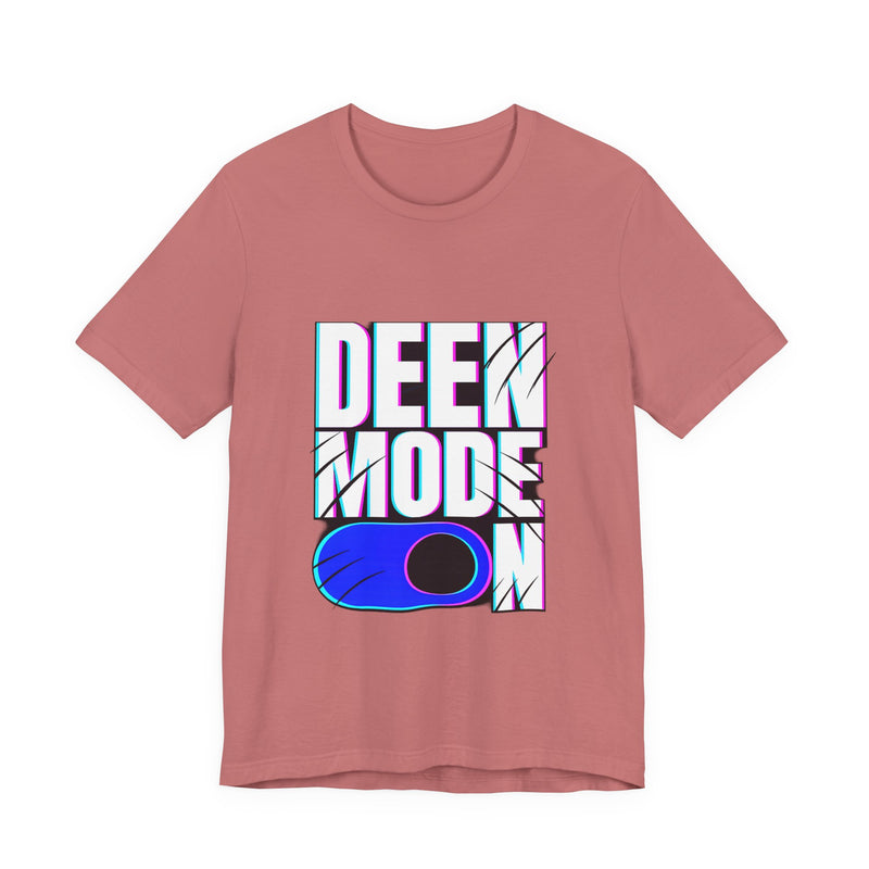 Deen Mode Tee — Arabic Streetwear Graphic T-Shirt | Amanihaus